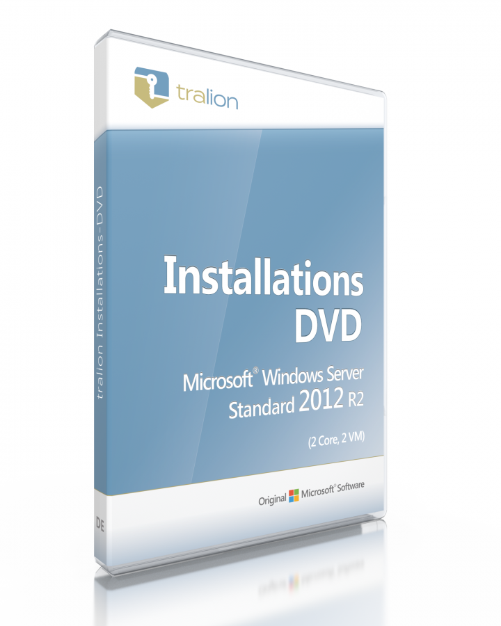 Microsoft Windows Server 2012 R2 Standard DVD (2 Core Zusatzlizenz, 2 VM)