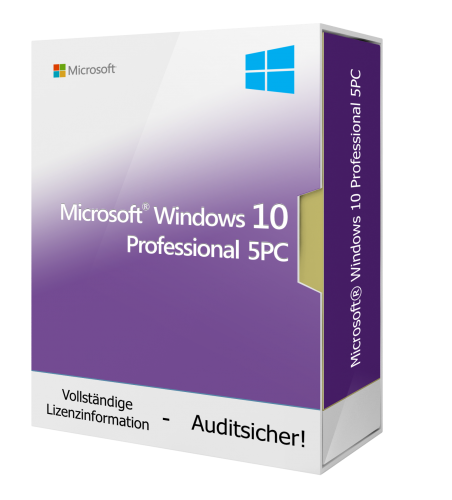 Microsoft Windows 10 Professional Licencia de descarga 5 PC